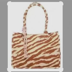 Vince Camuto Alula Zebra Print Tote Bag